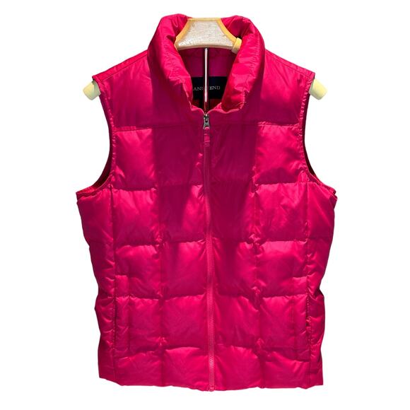 Women's Land's End Down Puffer Vest in Pink, Size Small, EUC - Picture 1 of 3